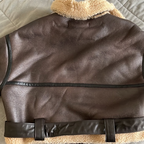 ZARA BROWN DOUBLE FACED JACKET - Picture 5 of 5